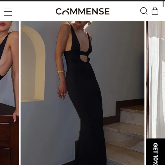 Commense black cutout maxi dress - Picture 4 of 4